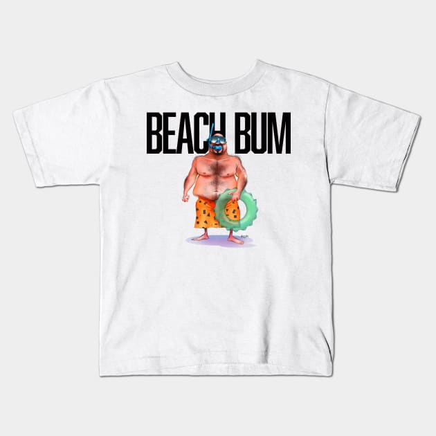 Beach Bum Kids T-Shirt by TrevorIrvin